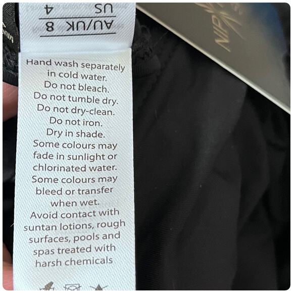 NWT Nip Tuck Swimwear Must Haves Black Ruched One Piece Swimsuit Size 4 - Picture 13 of 14